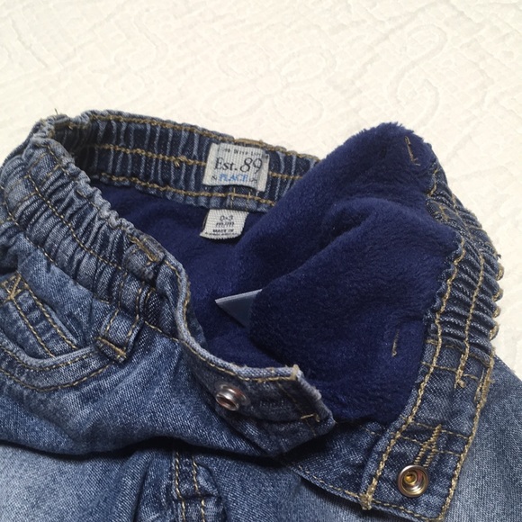 0-3m (5/$20) Fleece-Lined Jeans by 1989 Place - Picture 6 of 13